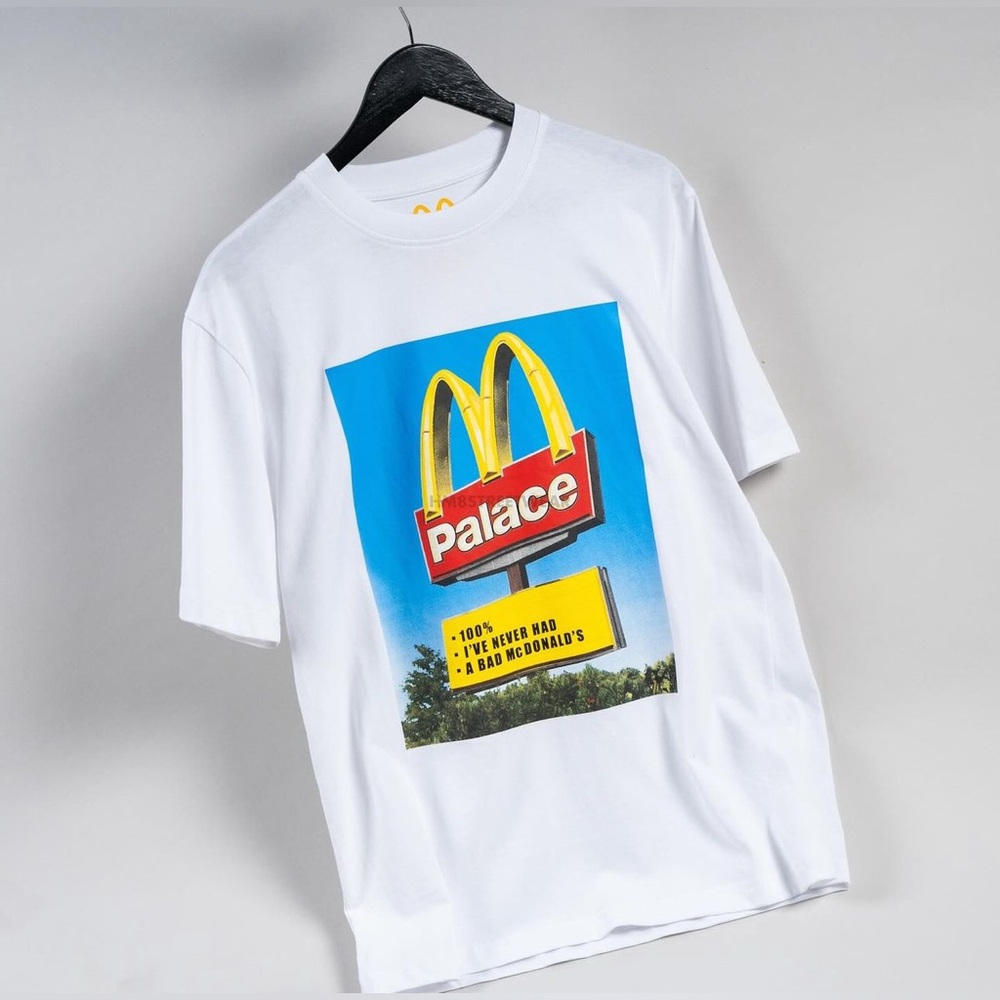 New 🔥 Palace X McDonalds White T Shirt